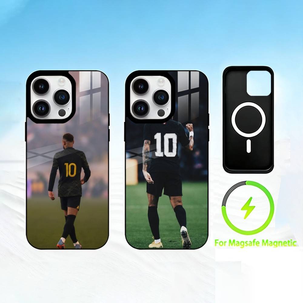 Чехол для телефона N-Neymar для iPhone 17 16 15 14 13 12 Pro Max Plus с зеркальной беспроводной магнитной крышкой