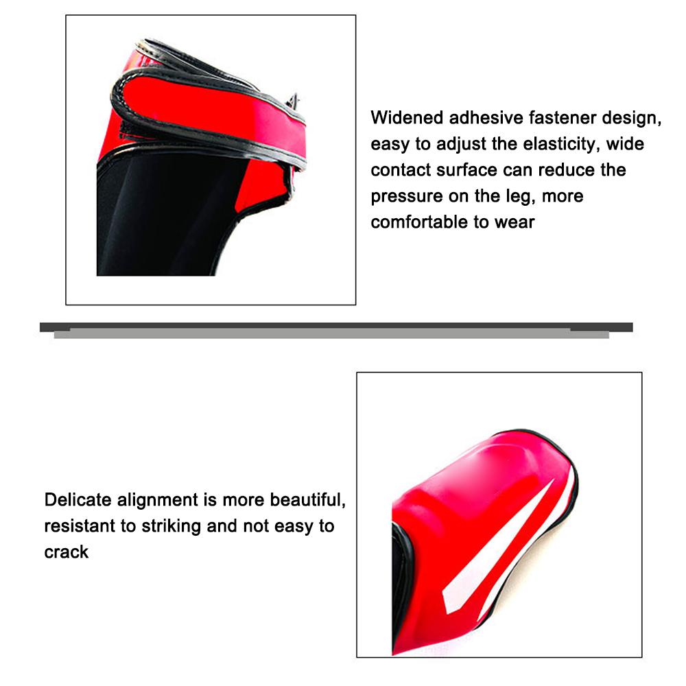 Щитки для боевых искусств из искусственной кожи, защита для ног, утолщенные защитные подушечки для кикбоксинга, ММА