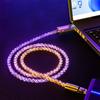 6A 180 поворотный RGB световой USB-кабель для зарядки типа C Android телефонный кабель для Samsung S10 S20 Xiaomi mi 11 провод для зарядного устройства для передачи данных
