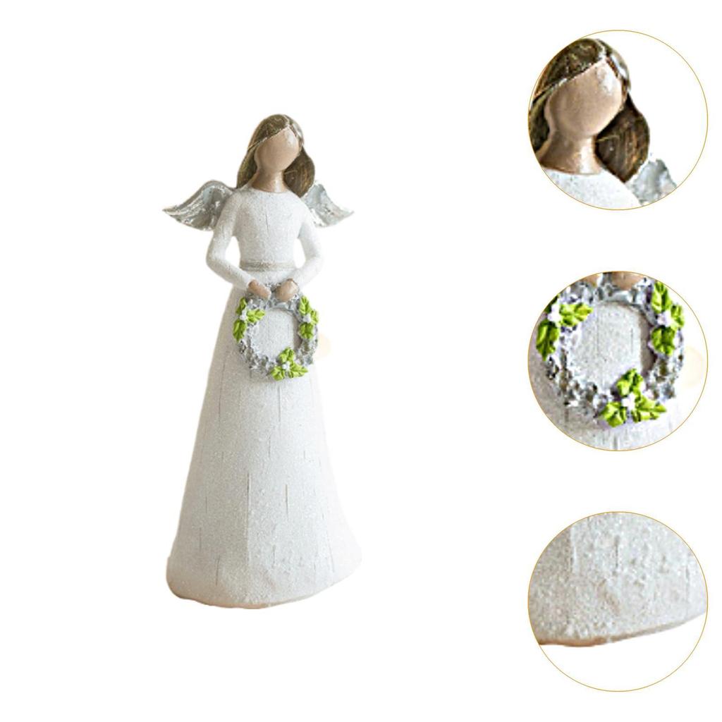 Фигурка ангела, настольное украшение, художественные промыслы, креативная скульптура, рождественское украшение для шкафа, полки, стола, домашнего декора