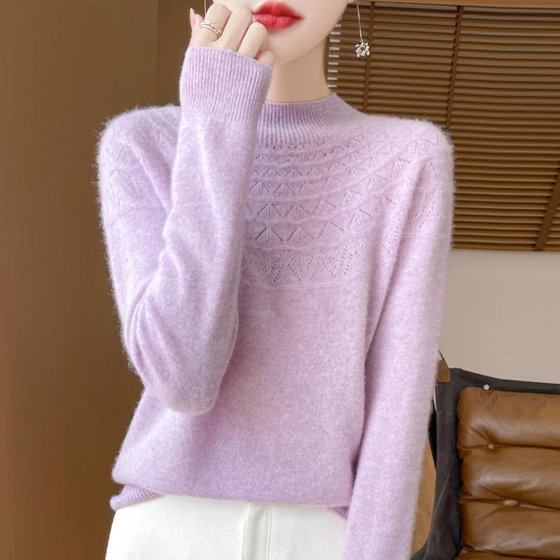 Женский кашемировый свитер Qinghe кашемир 30% кашемир 70% шерсть теплый и модный универсальный осенне-зимний