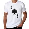 Т-shirt с забавным принтом "Туз пик" для Хэллоуина, мужская хлопковая футболка, забавная печатная футболка для мужчины