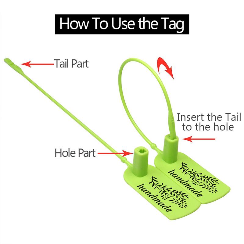 100 шт., пластиковые бирки ручной работы, этикетки для поделок, одежды, обуви, сумок, бизнес-подарок