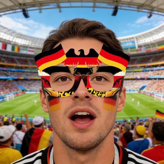 2026 Football Game Glasses Novelty Soccer Themed Party Eyeglasses National Flag Eyewear for Sports Party Favors Photo Props