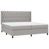 Maison Exclusive - Sommier à lattes de lit matelas LED Gris clair 200x200 cm Tissu