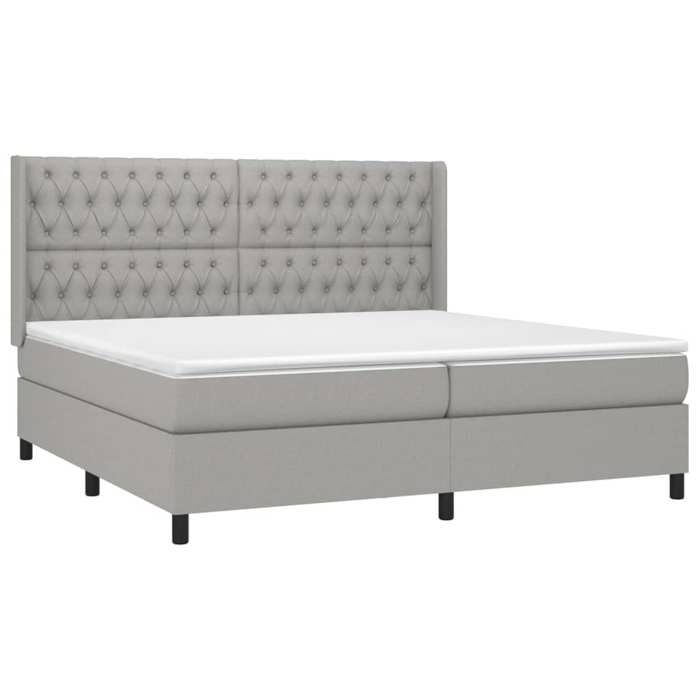 Maison Exclusive - Sommier à lattes de lit matelas LED Gris clair 200x200 cm Tissu