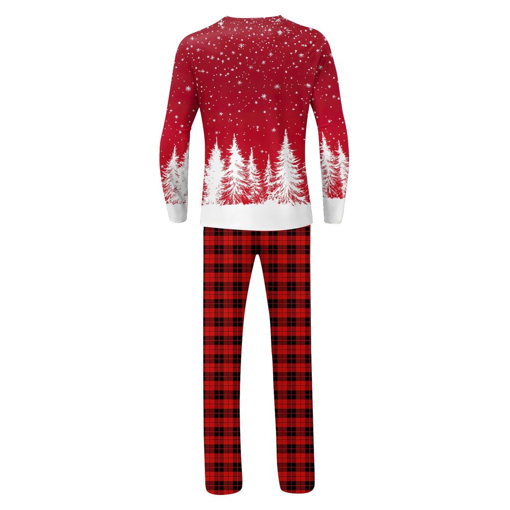 Комплект из топа и брюк с рождественскими принтами для всей семьи Одинаковые комплекты для всей семьи