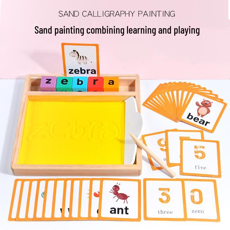 Монтессори Наждачные буквы и цифры Деревянные развивающие игрушки