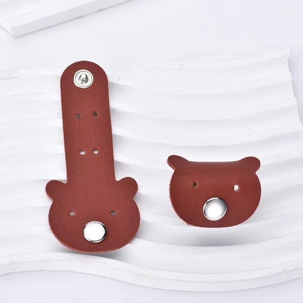 Durable Leather Cable Ties Elastic Tie Soft Cable Organizer Cute Reusable Cord Clip Data Cable Storage