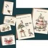 Christmas Card Set 12 Pieces Of Festive Cards And Envelopes With A Simple And Modern Design