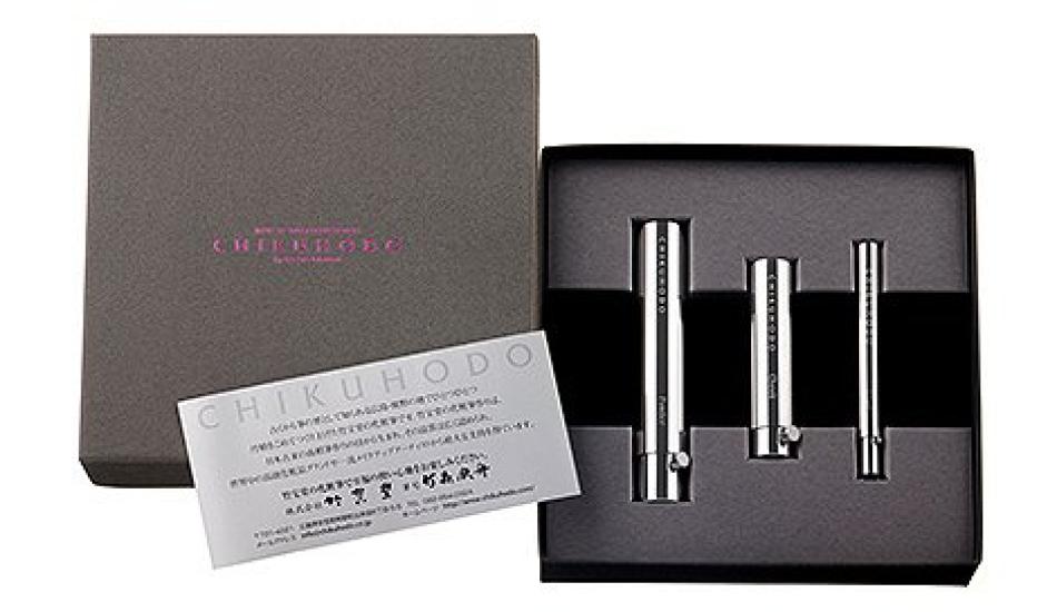 Kumano Brush Chikuhodo Genuine K Series 3 Piece Set with Exclusive Box Hiroshima Makeup Brush (K-2,5,7) BR-6