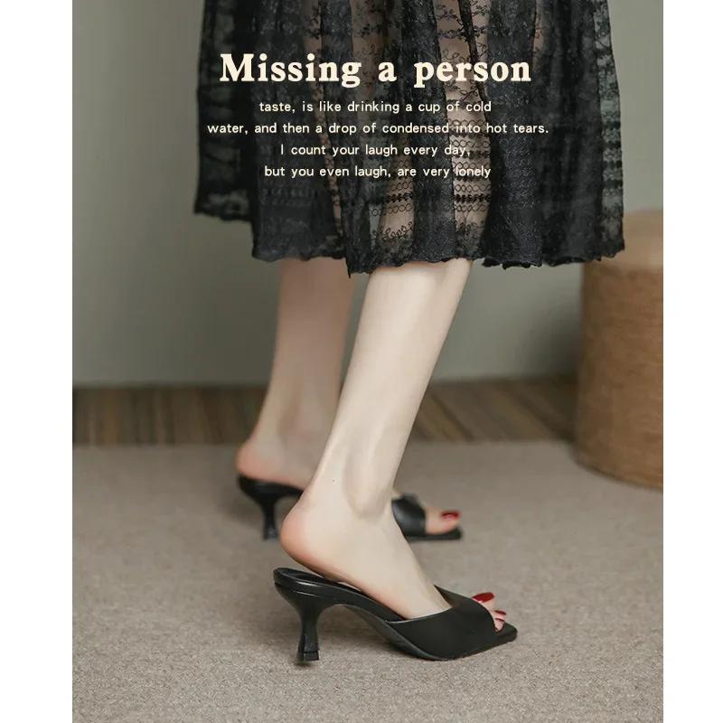 Туфли на высоком каблуке из натуральной кожи, женская мода, туфли на высоком каблуке из коровьей кожи, женские летние сандалии для улицы, женская обувь, женская обувь