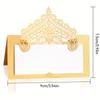 1set 20pcs Three-dimensional Lace Laser Hollowing Textured Holiday Handwritten Wedding Table Name Tent Insert Cards