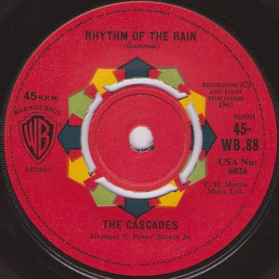 7-дюймовая пластинка CASCADES - Rhythm Of The Rain 45WB88 Warner Bros. Re 1963 UK Поп Б/У