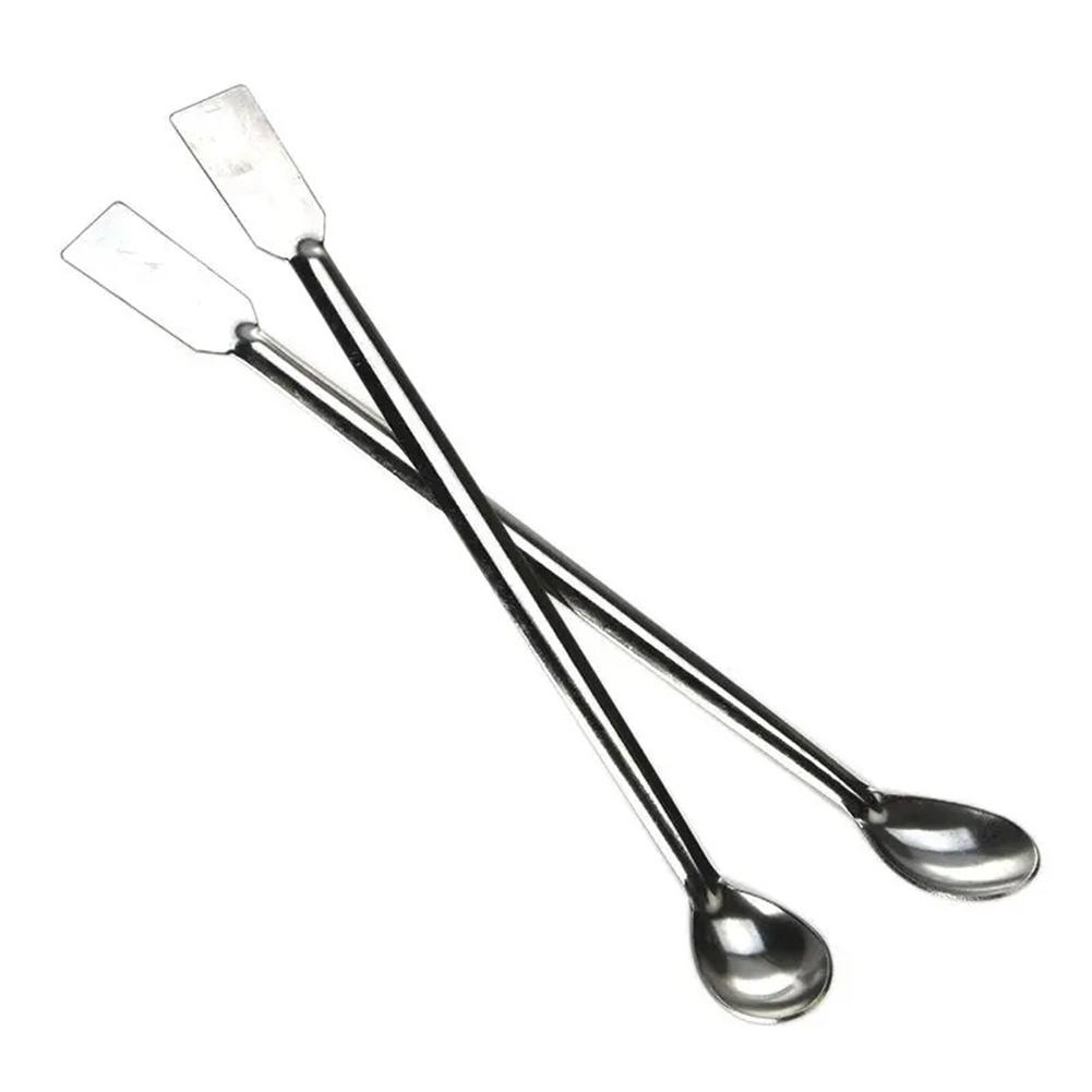 Double End Lab Sampling Spoon Spatula Stainless Steel 20cm 2 Pieces for Safe and Efficient Transfer of Materials in Labs