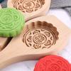 Форма для китайского печенья «Лунный пирог», деревянная модель печенья, деревянная форма для выпечки, домашняя кухня, столовая, барная стойка, DIY Flower Moo