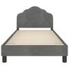 Kids Bed Frame with Headboard Dark Grey 80 x 200 cm Velvet