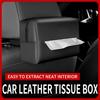 Подвеска на спинку сиденья, товары для украшения салона автомобиля, кожаная коробка для салфеток, креативные автомобильные принадлежности, чехол для салфеток, коробка с выдвижным ящиком, пакет для салфеток
