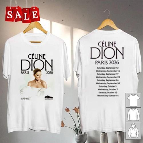 Новая футболка CELINE DION 2026 Париж Подарок для фанатов Унисекс S-5XL Рубашка CA789