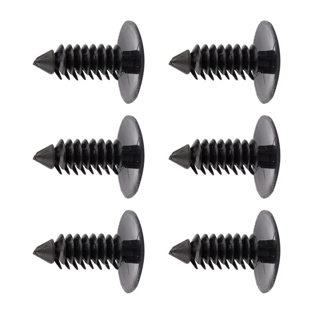 100pcs Car Door Trim 7.5mm Hole Plastic Push in Rivets Fastener Black