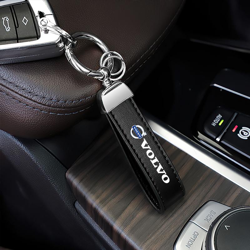 Автомобильный брелок в стиле карбона Микрофибра Кожаный брелок для Volvo Xc60 Xc90 V40 V60 S60 V50 V90 S80 C40 XC40 V70 XC70 C30