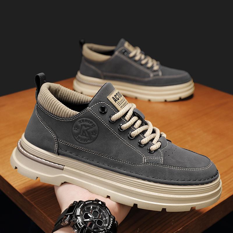 Autumn and Winter New Casual Martin Boots Thick-soled Wear-resistant Men's Shoes Men's Retro Low-top Tooling Shoes