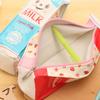Big Storage Office Supply Cartoon Morning Milk Pen Bag Pencil Box Pencil Case Fruit Milk Carton