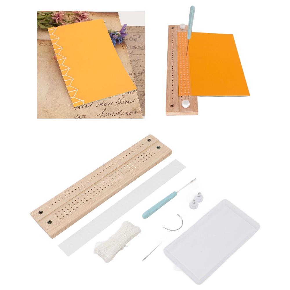 8pcs Waxed Thread Book Binding Kit Stitching Tool Punch Guide Set Punches Cradle Tools Planners