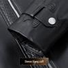 Futing Men's Genuine Sheepskin Leather Lapel Jacket