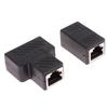 Rj45 Connector 1 To 2 Way Lan Ethernet Cable Network Splitter Coupler Rj45 Cat5/Cate6 Interface Extender Adapter