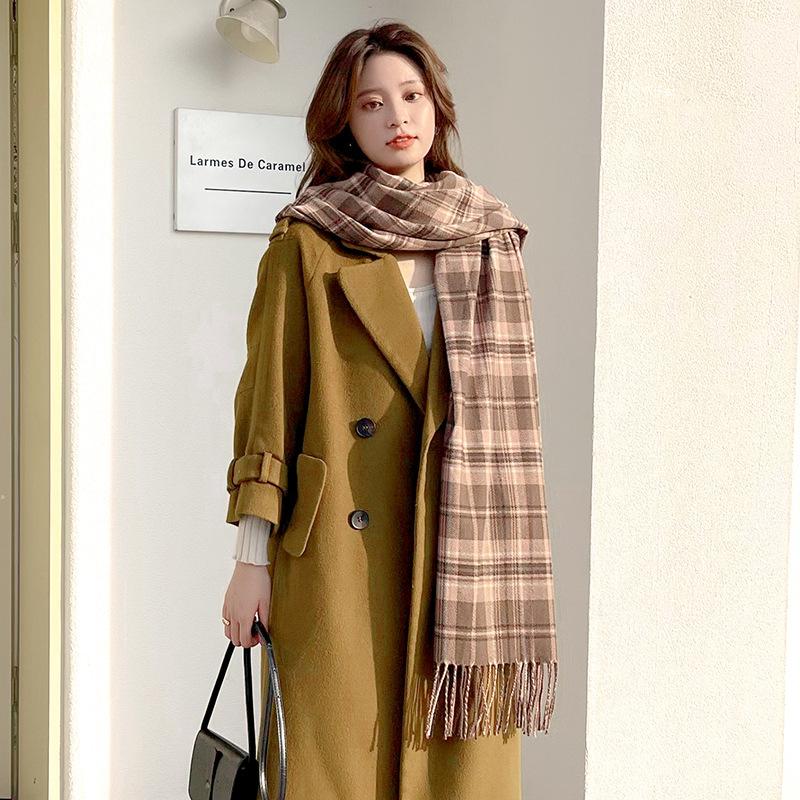 Imitation Cashmere Scarf Women's 2025 New Sweet Medium and Long Scarf Shawl Autumn and Winter Warm Scarf Women