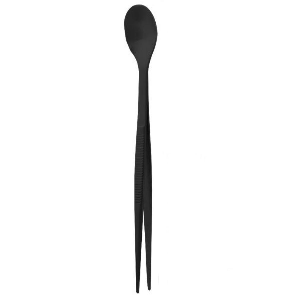 Multi-functional Sauce Spoon Portable Stainless Steel Food Tweezers 2in1 Design Flavor Test Spoon Tweezers Kitchen Utensil