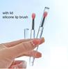 Силиконовая кисть для губ с крышкой, пылезащитная кисть для пленки для губ, кисть для помады, кисть для теней с блестками, портативная многофункциональная кисть