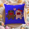 Мультяшная Забавная Наволочка Domo-Kun Льняная Органическая Ткань Двусторонняя Печать Дышащая Наволочка Диван Домашний Декор Подарок