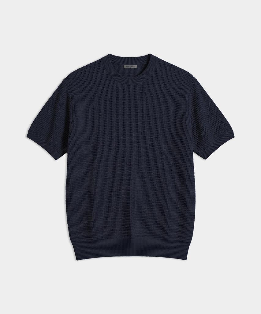 BIRBANTE Summer Washable Essential Round Knit - Dark Navy