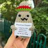 1/2 шт. вязаная крючком кукла-картошка позитивная жизнь вязаная держащаяся карточка-картошка мини рождественская настольная фигурка центральный элемент для декора вечеринки