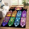 Lovely Eevee Character Carpet Cute Pocket Monster Printed Area Rug for Girls Teens Bedroom Decoration