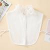 Elegant Ruffle Stand Collar Stylish White Half Shirt Chiffon Dickey Collar Fashion Versatile Inside False Collar
