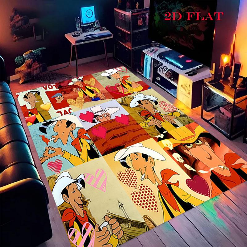 Lucky Luke Pride Carpet Rug for Living Room Bedroom Home Sofa Decoration,Kids play Nonslip Floor Mat