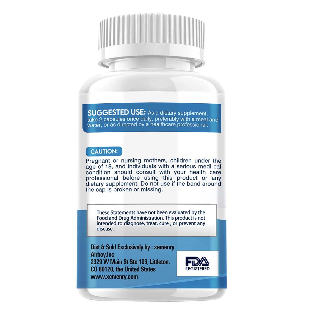 Magnesium Glycinate 500mg Capsules, Maximum Absorption Magnesium Supplement for Nerves Muscles Heart Mood