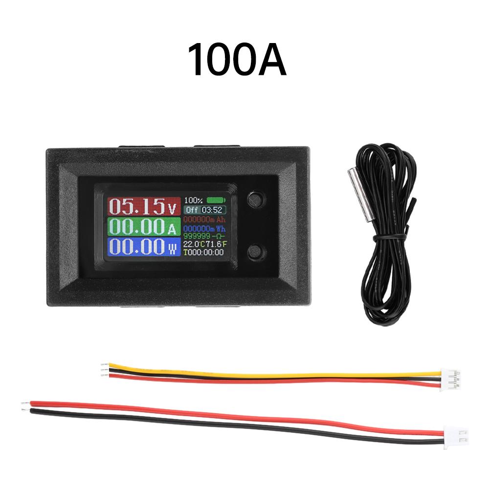 DC4-30V 10/50/100A 0.96-inch Color Screen Low Voltage Power Supply Voltage Current Power Multifunctional Measuring Instrument