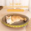 Круглая когтеточка для кошек, прочная чашеобразная подкладка для когтеточки для кошек, игрушки для кошек, гофрированная бумага, когтеточка для кошек высокой плотности, товары для животных