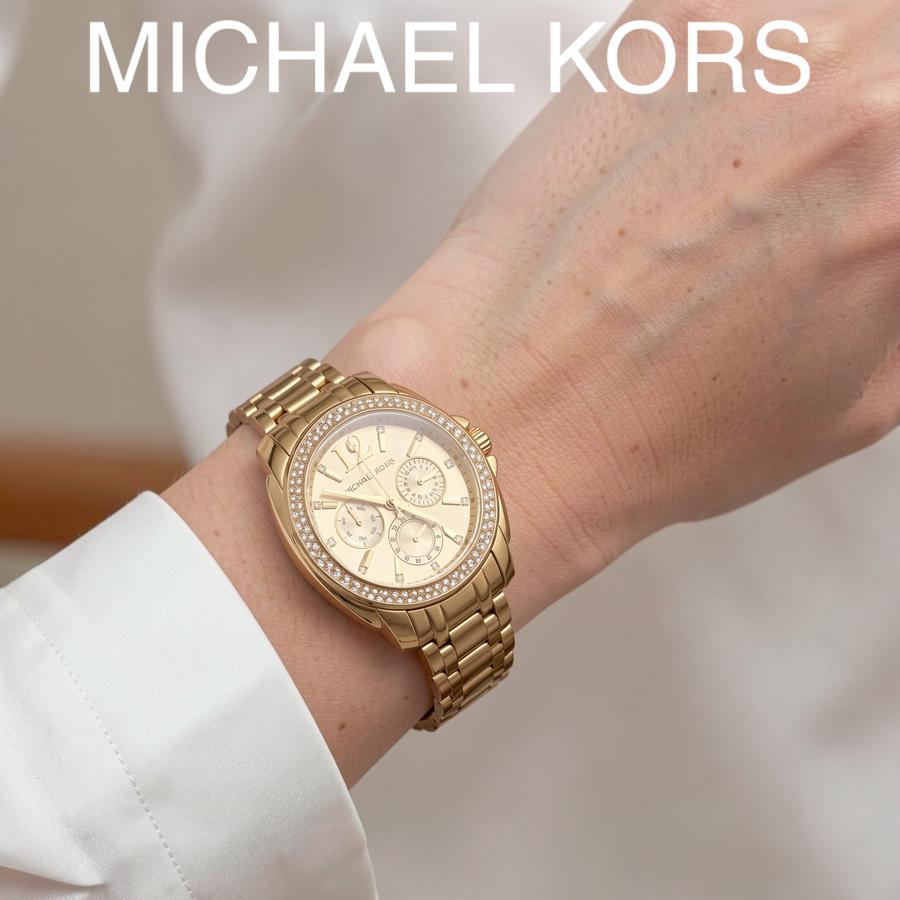 Michael Kors Женские кварцевые часы-хронограф Cameron Золотой / шампанское Циферблат Браслет из нержавеющей стали с покрытием из желтого золота Ремешок 38 мм MK5691
