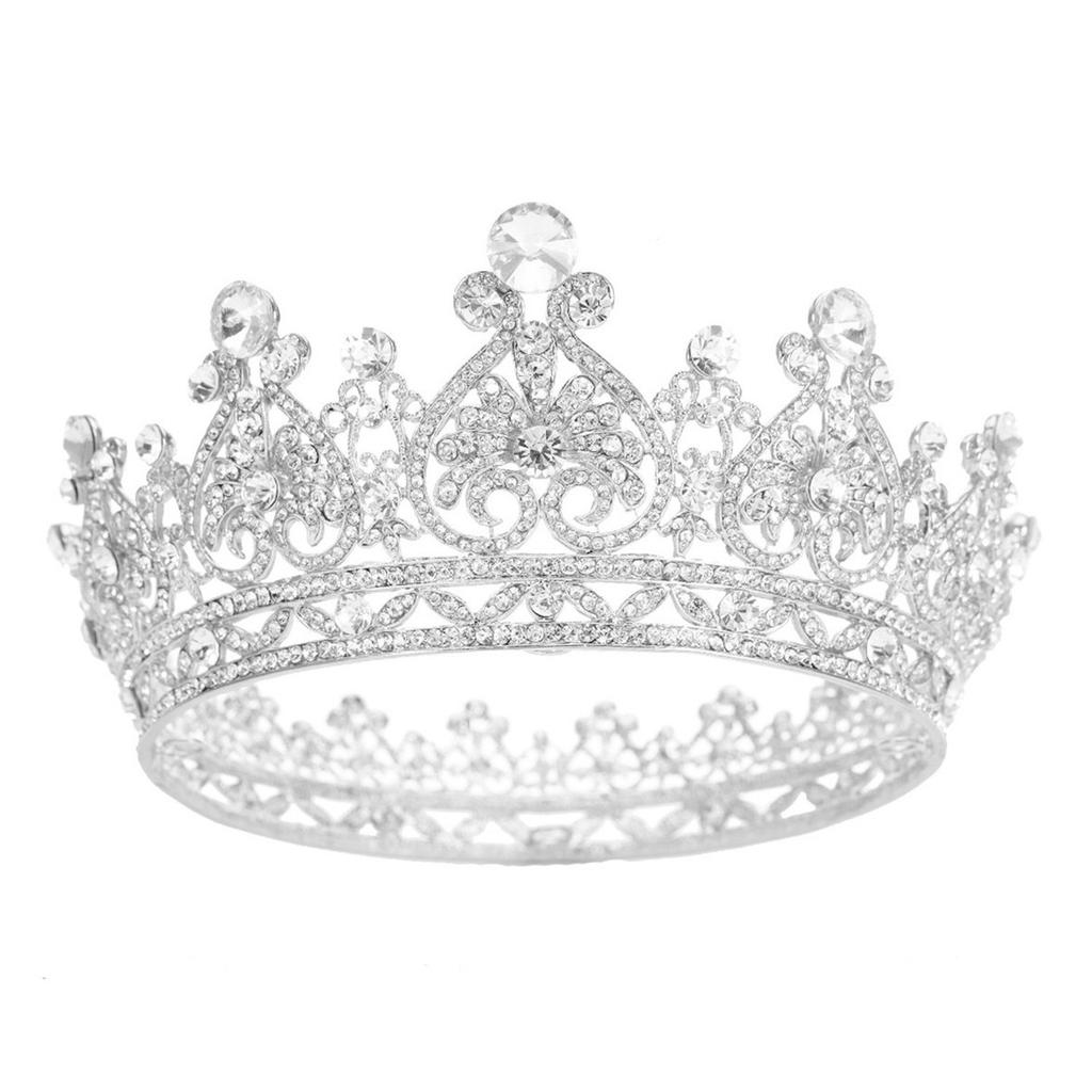 A Water Diamond Crown A Heart Shaped Crown A Bride's Headwear A High End Bride's Crown and Hair Accessory