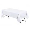 Ansimple Tablecloth, 150x260cm, White, Rectangular, Solid Color, Stain-Resistant, Stylish, Simple Table Cover, Perfect for Dining, Parties, Meetings,