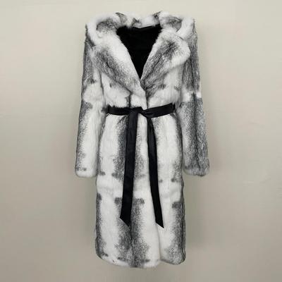 OFTBUY Натуральный Мех Кролика Женская Зимняя Модная Теплая Женская Меховая Куртка С Капюшоном Дизайнерская Холодная Верхняя Одежда Новый Fashi9on