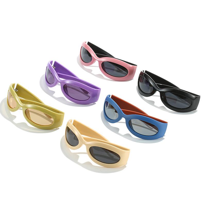 New large-frame sunglasses men's millennial YK cat eye sunglasses women's trendy sports cycling polarized glasses