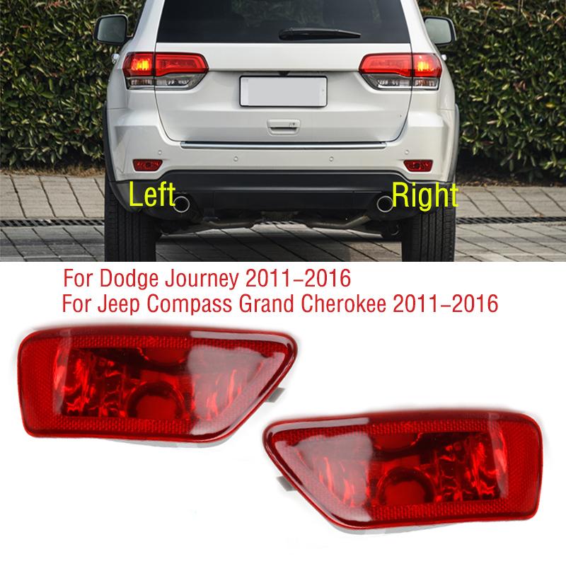 For Jeep Grand Cherokee Compass 2011-2016 Car Rear Bumper Brake Light Tail Turn Signal Reflector Lamp No Bulb For Dodge Journey
