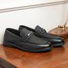 Desai First-Layer Cowhide Мужские туфли Деловые туфли Мягкие мокасины Ретро британские кожаные туфли Мужские туфли с одной педалью