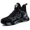 High Top Safety Shoes Men Steel Toe Sneaker Breathable Work Shoes Fashion Construction Work Safety Boots Male Ankle Protect Shoe